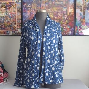 Blue Patterned Women's Jacket
